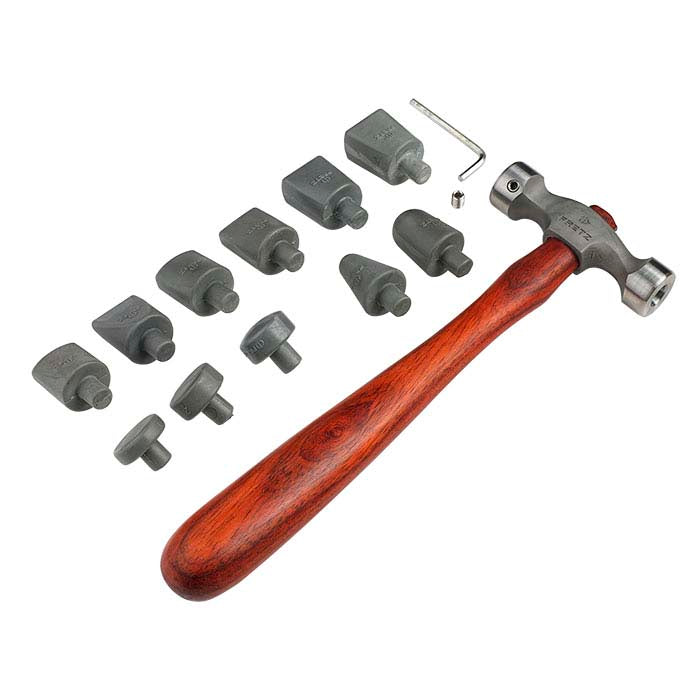 Fretz® HMR-107 Guldsmedsplaneringshammare med 11 nyloninsatser