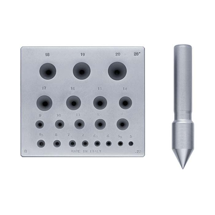 Round Bezel Forming Block with Punch