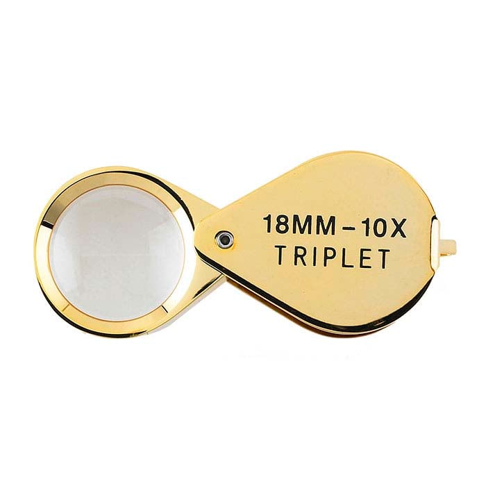 10X Triplet Loupe, Gold