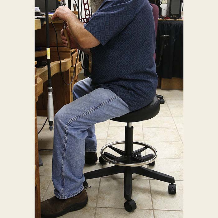 Durston Padded Jeweler’s Stool with Footrest