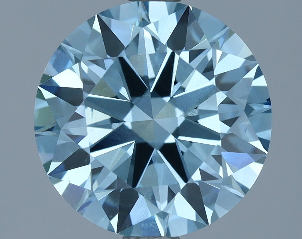Lab-Grown Diamond 2.26ct, Round, Blue, VS2