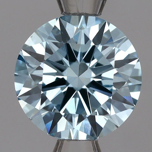 Laboratoriedyrket diamant 1,33 ct, rund, blå, SI2