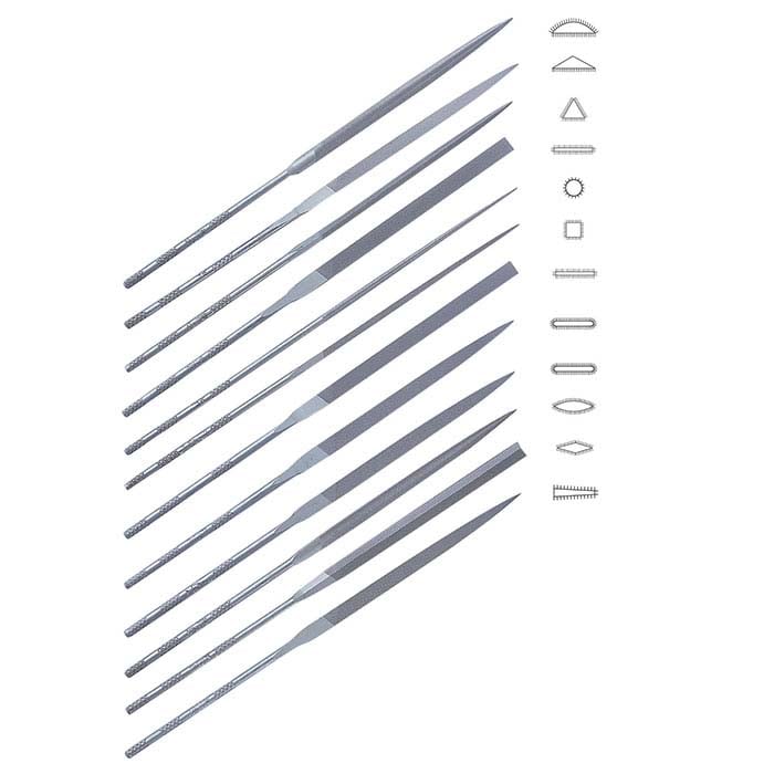 Friedrich Dick Needle File Set, Cut #5, Set of 12