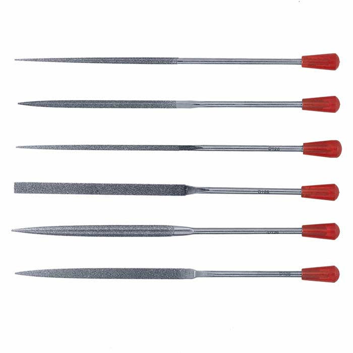 Diamond Needle File Set, 120/140 Mesh, Set of 6