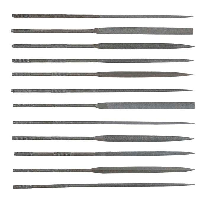 Needle File Set, Cuts #0 and #2, Set of 12