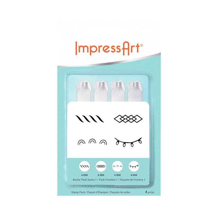 ImpressArt® Design Stamp Set, Border Series 1, 6mm Characters