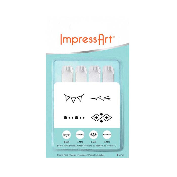 ImpressArt® Design Stamp Set, Border Series 2, 6mm Characters