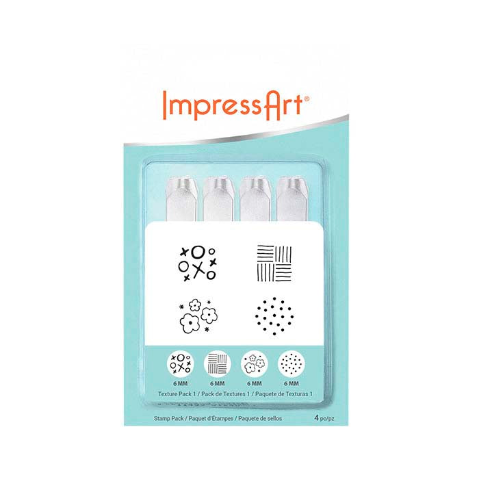 ImpressArt® Design Stamp Set, Texture Series 1, 6mm Characters