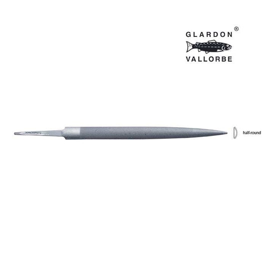 Glardon Vallorbe® Precision Half-Round Ring Hand File, Swiss Cut #2