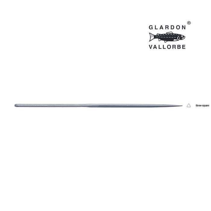 Glardon Vallorbe® Valtitan® Three-Square Needle File, Cut #2