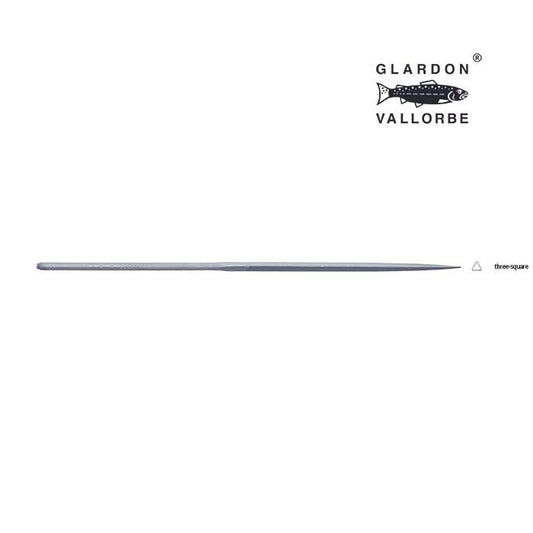 Glardon Vallorbe® Valtitan® Three-Square Needle File, Cut #2