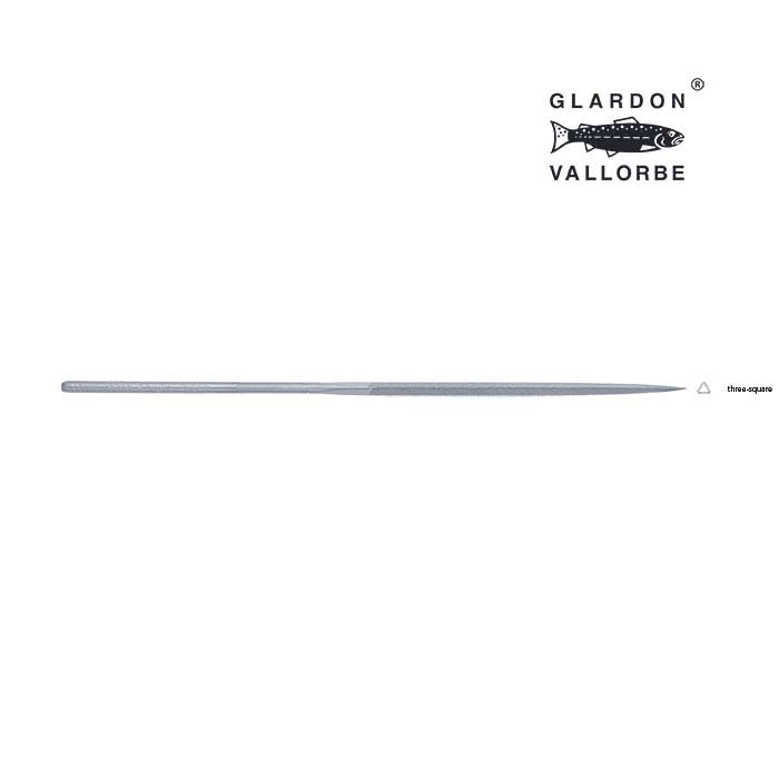 Glardon Vallorbe® Valtitan® Three-Square Needle File, Cut #0