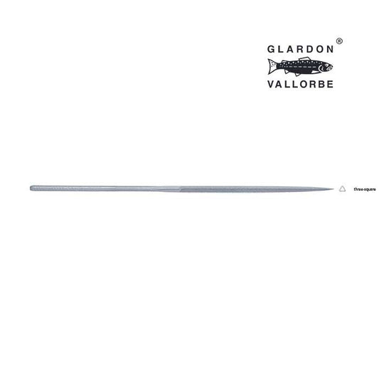 Glardon Vallorbe® Valtitan® Three-Square Needle File, Cut #0