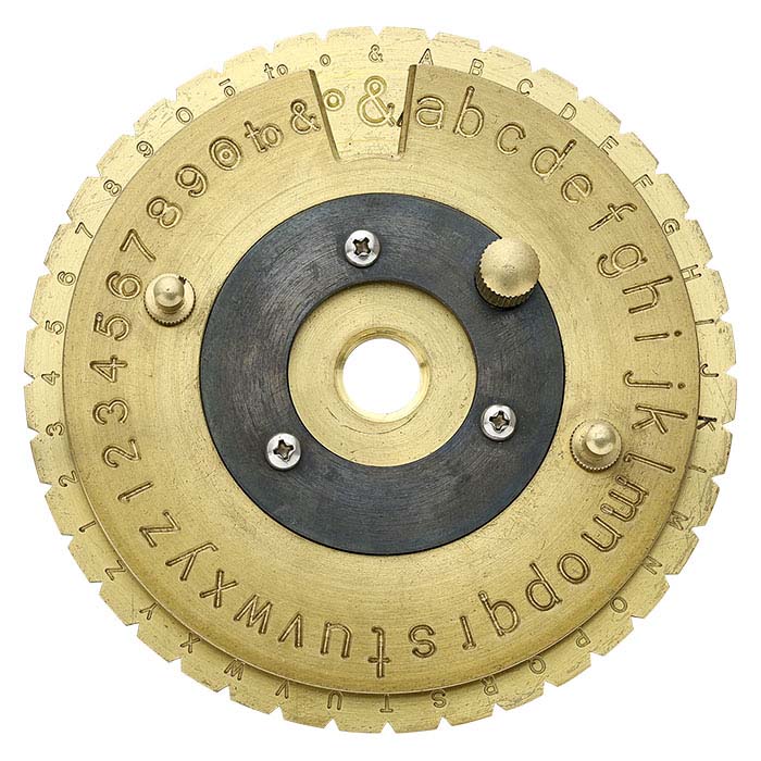 Brass Connecting Block Font Dial for Inside-Ring Engraver