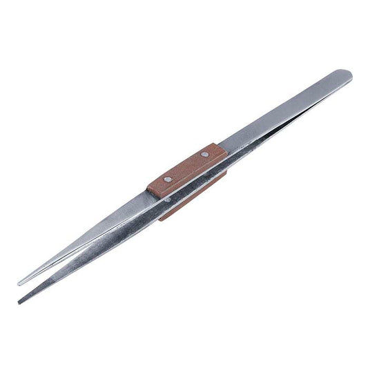 Stainless Steel Straight Tweezers with Fiber-Grip Handles