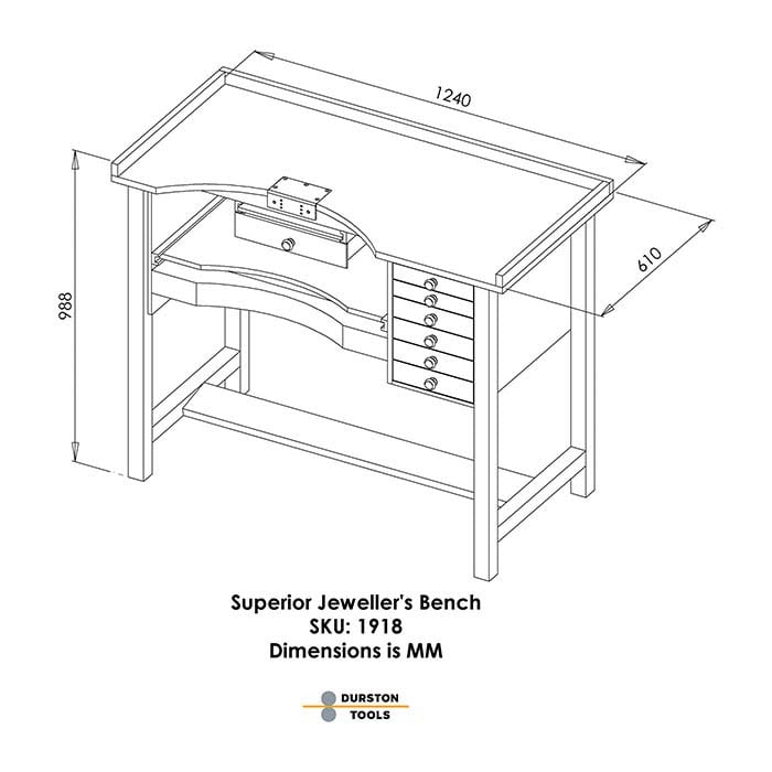 Durston Superior gullsmedarbeidsbenk
