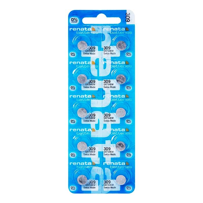 Renata Silver Oxide Watch Battery, 309-SR754SW