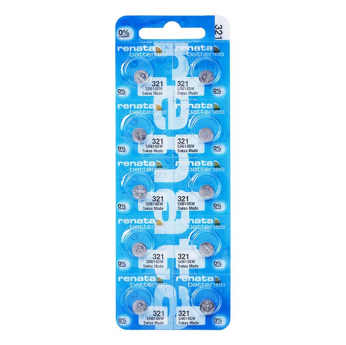 Renata Silver Oxide Watch Battery, 321-SR616SW