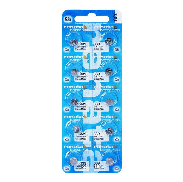 Renata Silver Oxide Watch Battery, 339-SR614SW