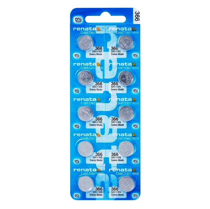 Renata Silver Oxide Watch Battery, 366-SR1116SW