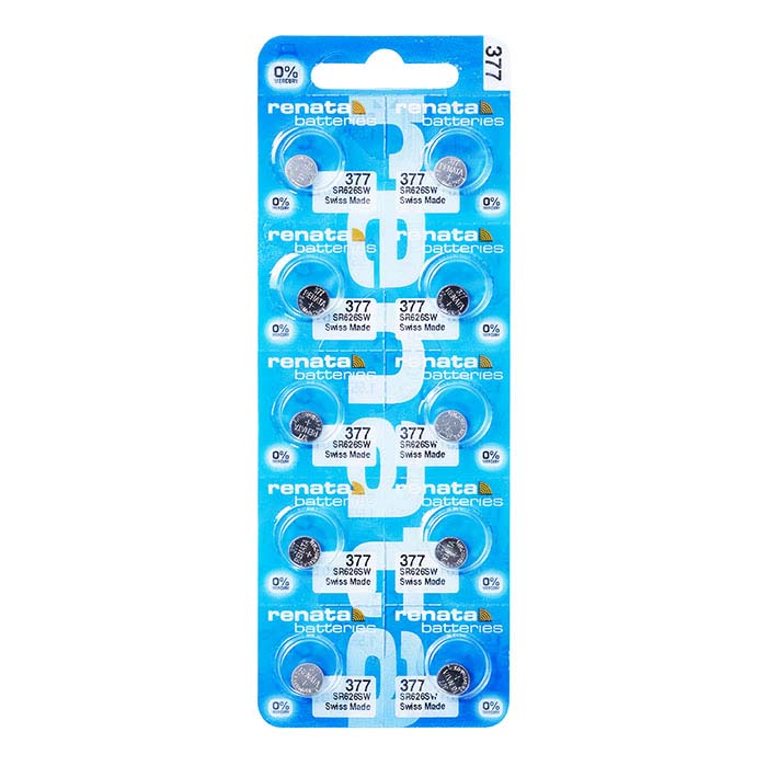 Renata Silver Oxide Watch Battery, 377-SR626SW