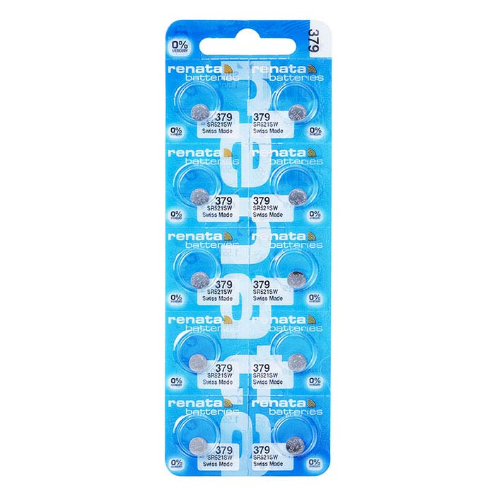 Renata Silver Oxide Watch Battery, 379-SR521SW