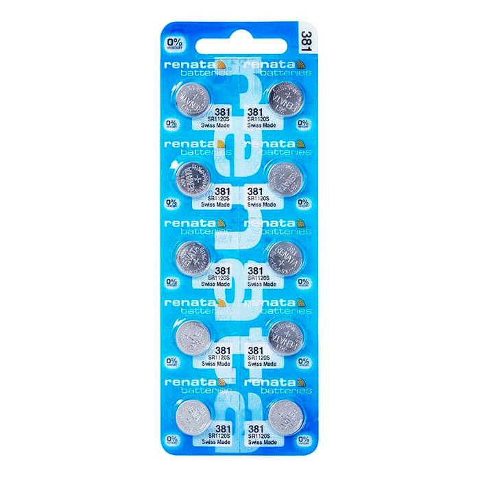Renata Silver Oxide Watch Battery, 381-SR1120SW