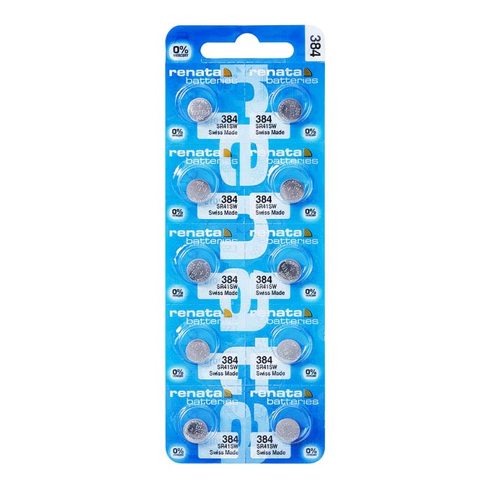Renata Silver Oxide Watch Battery, 384-SR41SW