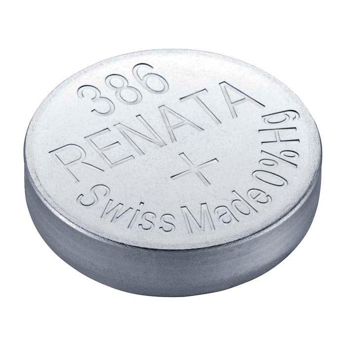 Renata Silver Oxide Watch Battery, 386-SR43W