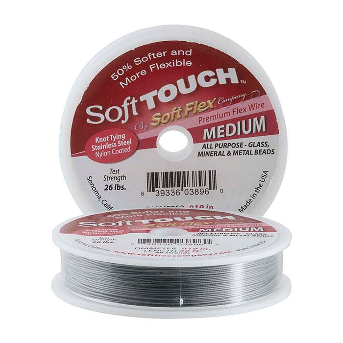 Soft Flex® Soft Touch 49-Strand Original Satin Silver Beading Wire
