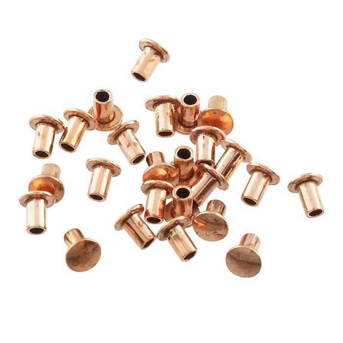 Copper 3/32"-Long Rivet for 1.59mm Crafted Findings Riveting Tool