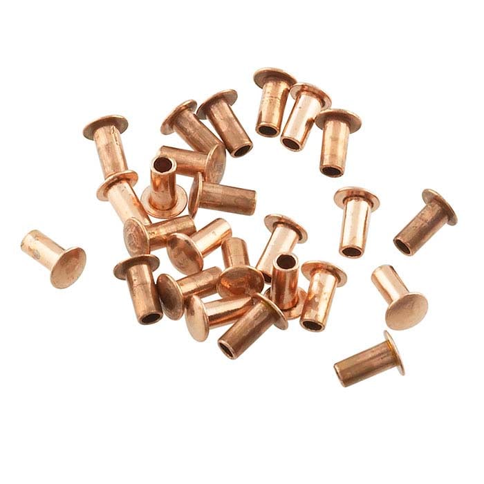 Copper 1/8"-Long Rivet for 1.59mm Crafted Findings Riveting Tool
