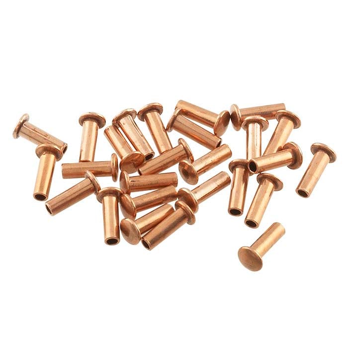 Copper 3/16"-Long Rivet for 1.59mm Crafted Findings Riveting Tool