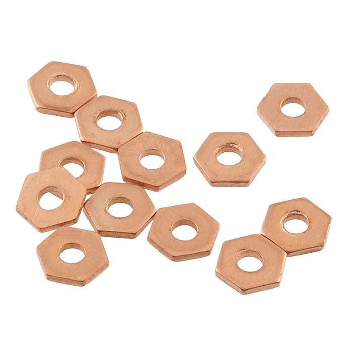 Copper Hexagon Rivet Accent for 1.59mm Crafted Findings Riveting Tool