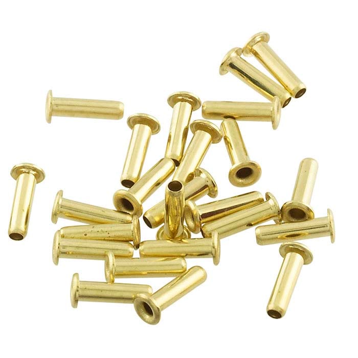 Brass 7/32"-Long Eyelet for 1.59mm Crafted Findings Riveting Tool
