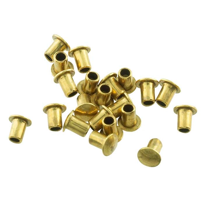 Brass 1/8"-Long Rivet for 2.38mm Crafted Findings Riveting Tool