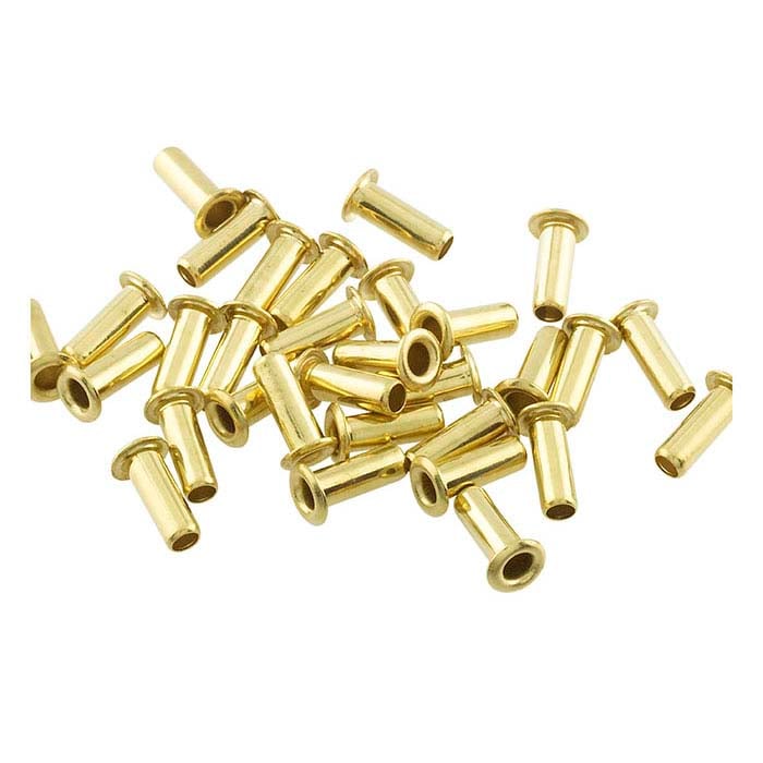 Brass 1/4"-Long Eyelet for 2.38mm Crafted Findings Riveting Tool