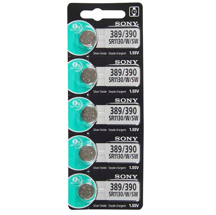Murata Silver Oxide Watch Battery, 389/390-SR1130/W/SW