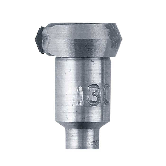Volante de inercia de diamante con cabeza de 1/4" de acero, 130°