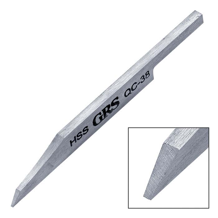 GRS® Schnellwechsel-Flachstichel aus Schnellarbeitsstahl, QC-38