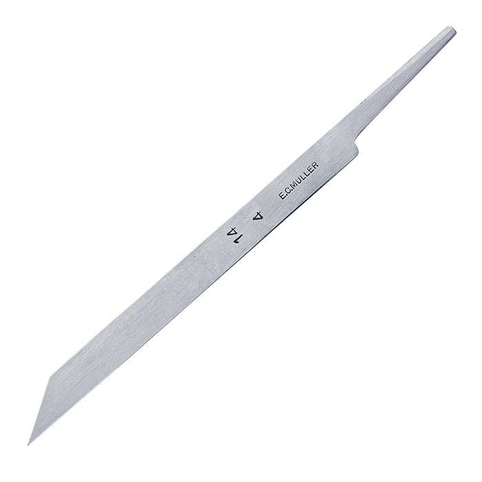 E.C. Muller Carbon Steel Straight Line Graver #14, 4-Line