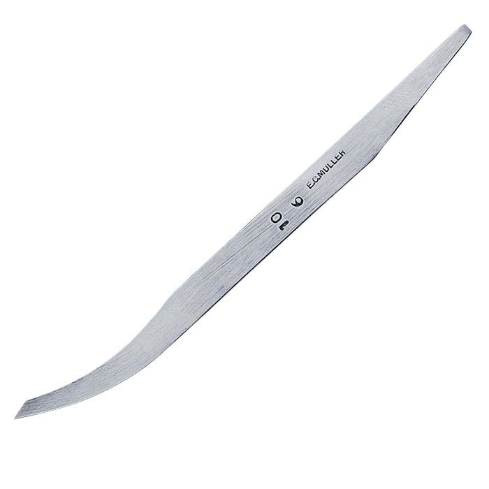 E.C. Muller Carbon Steel Bent Line Graver #10, 6-Line