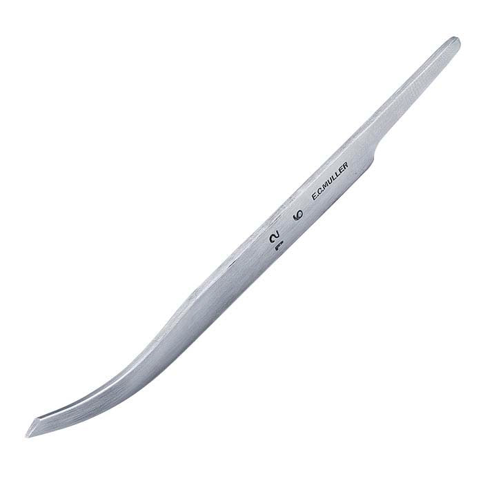 E.C. Muller Carbon Steel Bent Line Graver #12, 6-Line