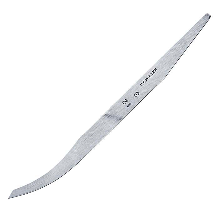 E.C. Muller Carbon Steel Bent Line Graver #12, 8-Line
