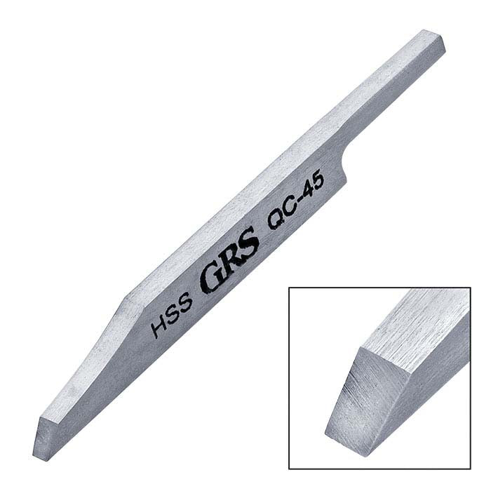 GRS® High-Speed Steel Quick-Change Flat Graver, QC-45