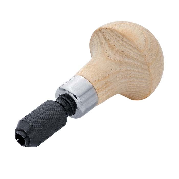 Mushroom-Shaped Wood Tool Handle with Chuck