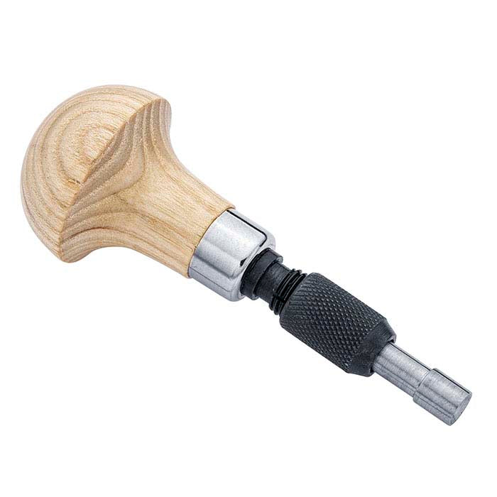 Mushroom-Shaped Wood Tool Handle with Chuck