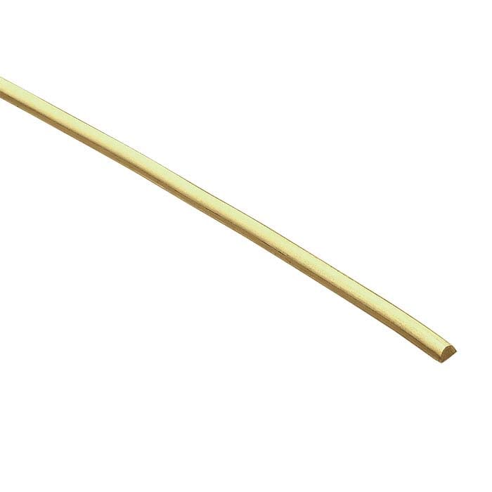 Jeweler's Brass Half-Round Wire, 1-Lb. Spool, 2.05mm, Dead-Soft