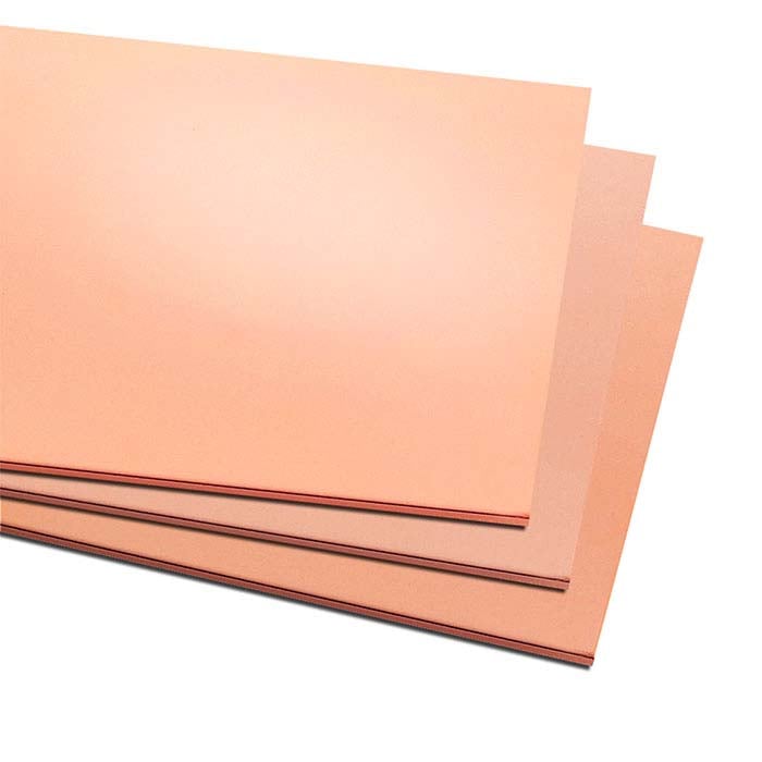 Copper 152.4mm x 304.8mm Sheet, 0.64mm, Dead-Soft