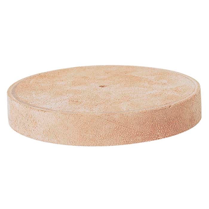 Wood Leather-Covered Polishing Wheel, 152.4mm x 25.4 mm